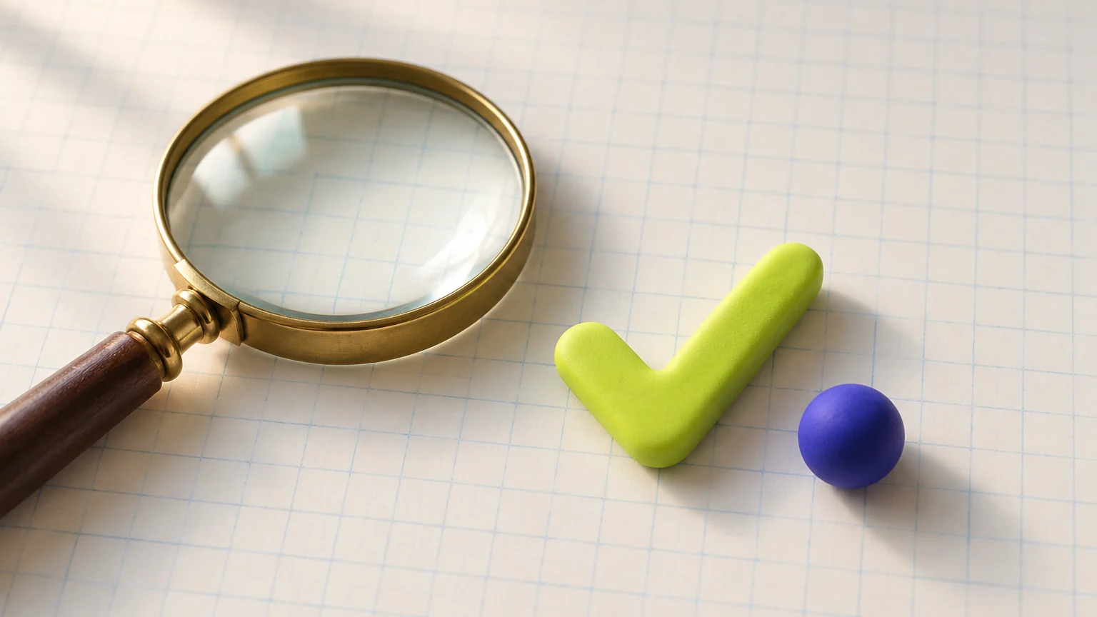 How we check answers — illustration